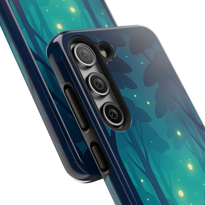 Enchanted Forest Fireflies Case - Mystic Nature Tough Cover for iPhone & Samsung