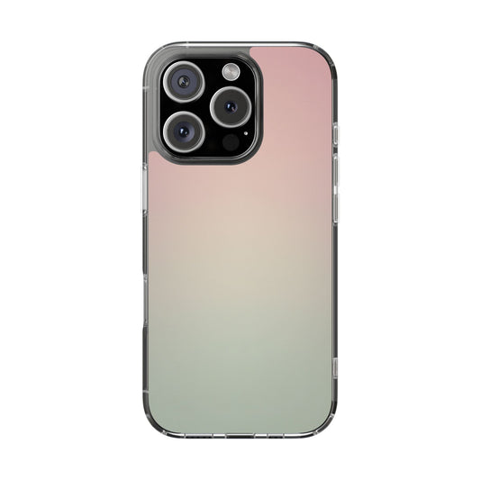 Ethereal Dawn Aura Clear Case - MagSafe Compatible Pastel Gradient