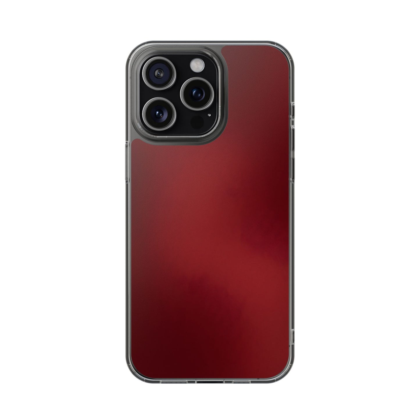 Deep Crimson Aura Clear Case - Premium MagSafe Minimalist Cover