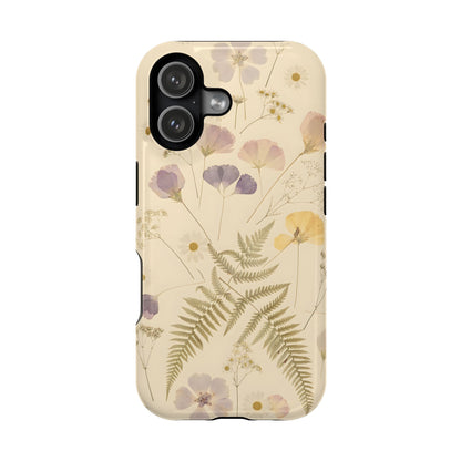 Pressed Wildflowers Vintage Herbarium Magnetic Case