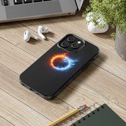 Fire and Ice Basketball Tough Case - Elemental Balance Cover for iPhone & Samsung