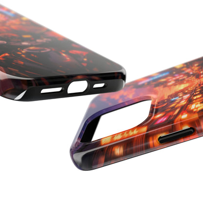 Motorcycle City POV Tough Case - Urban Sunset Rider Cover for iPhone & Samsung