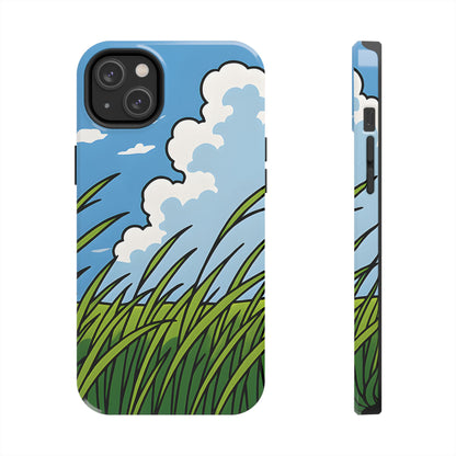 Breezy Meadow Tough Case - Blue Sky & Summer Grass Aesthetic Cover