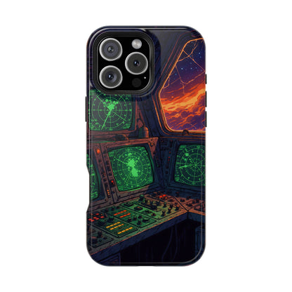 Cosmic Command: Retro Spaceship Cockpit MagSafe Case
