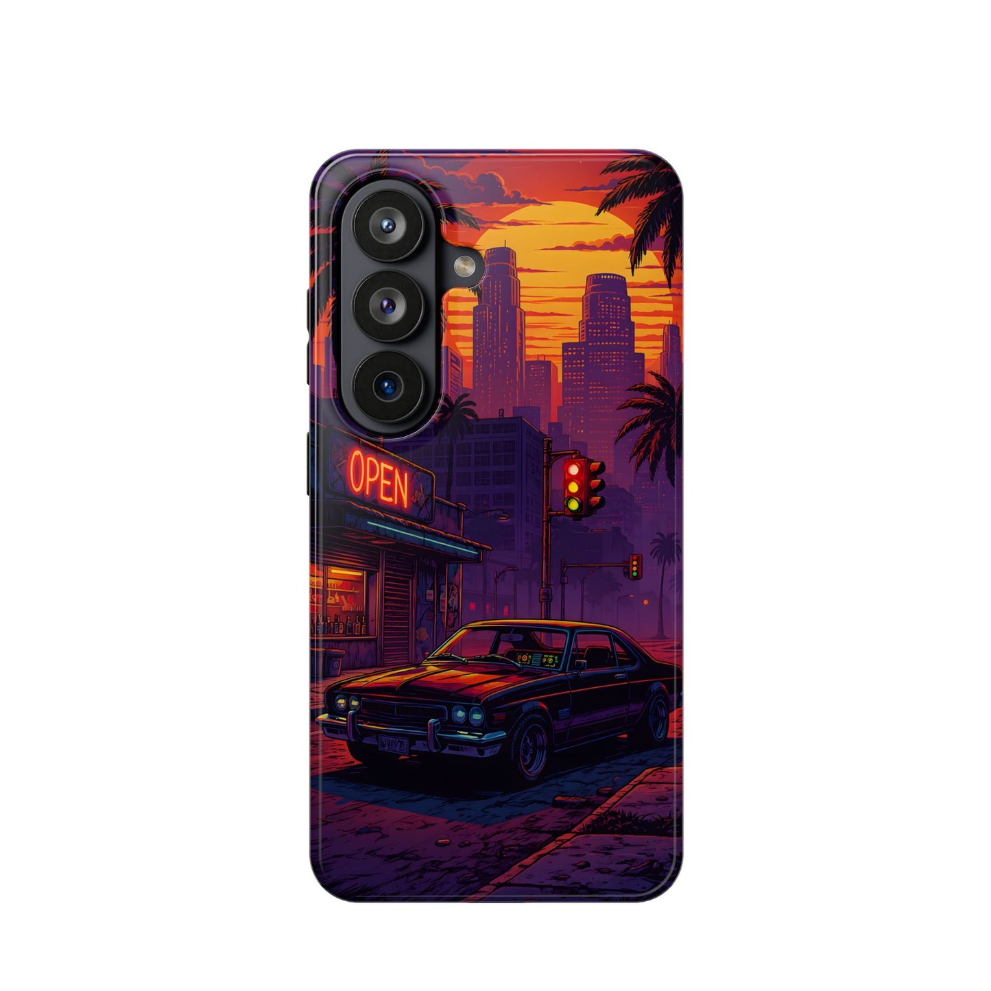 Lofi Midnight Drive: Retro Muscle Car MagSafe Case