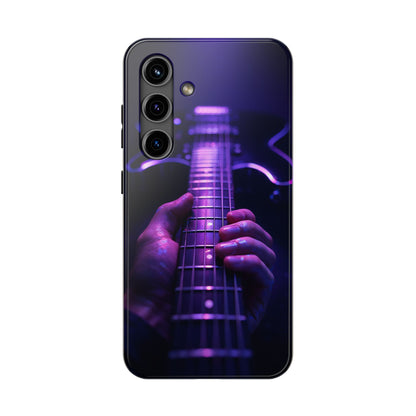 Neon Electric Guitar Tough Case - Purple Stage POV Cover for iPhone & Samsung