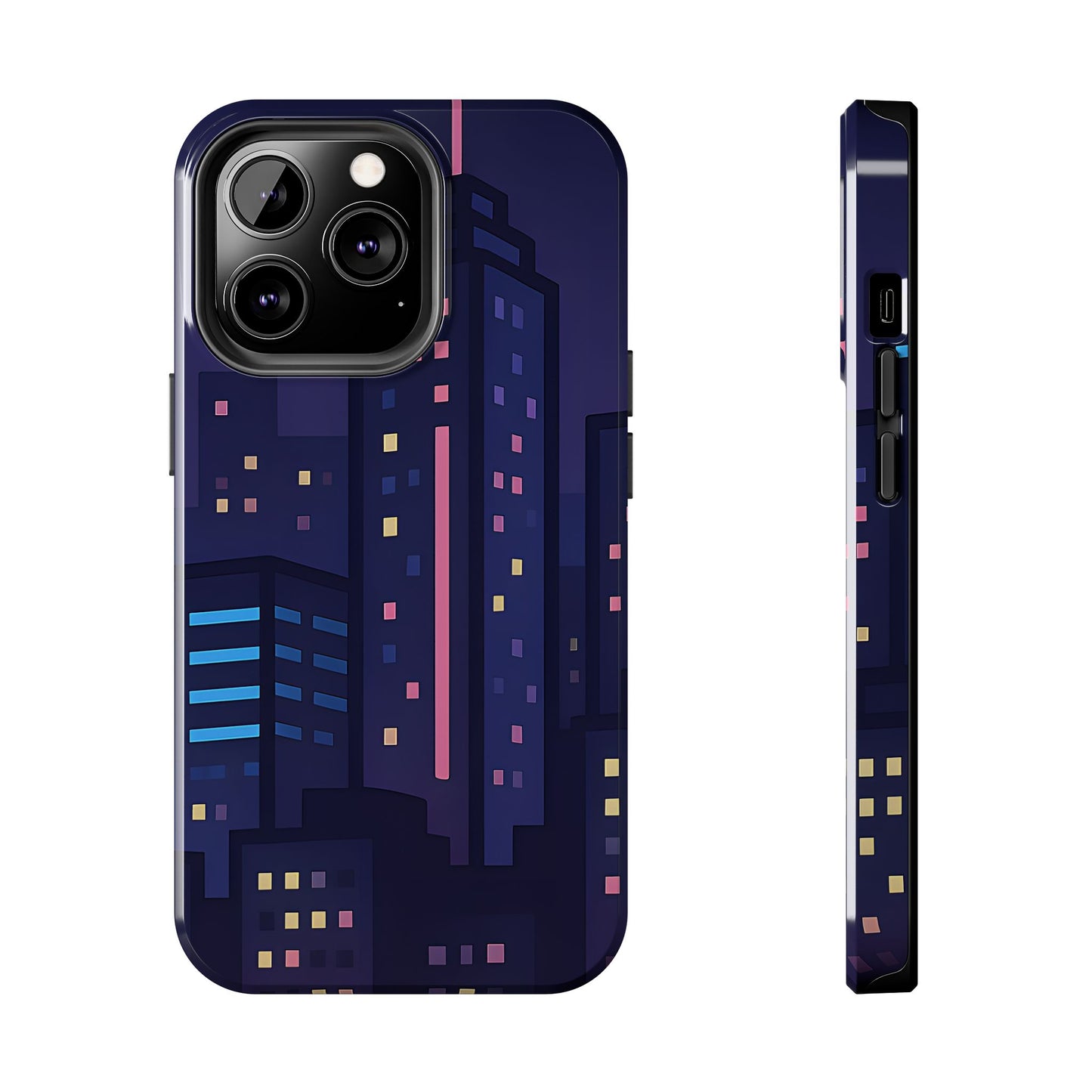 Lo-Fi Night City Tough Case - Pastel Urban Skyline Cover for iPhone & Samsung