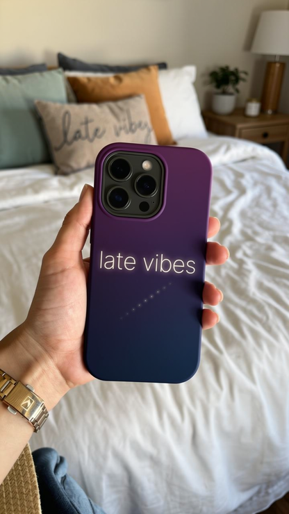 Late Vibes Purple Gradient Magnetic Impact Case
