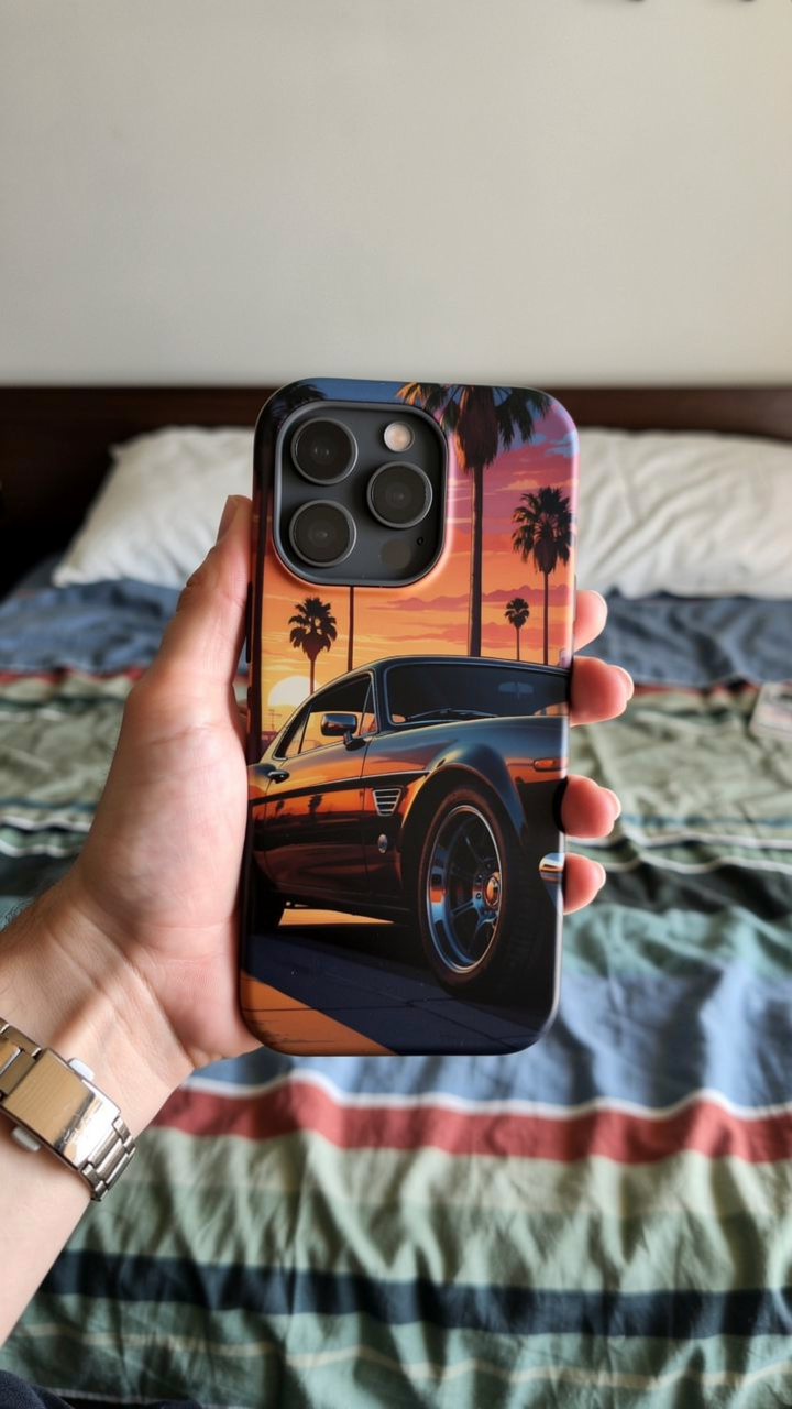 Pacific Cruiser: Cinematic Muscle Car Sunset MagSafe Case