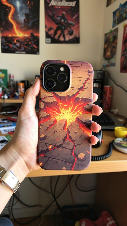 Magma Impact: Epic Shattered Earth MagSafe Case