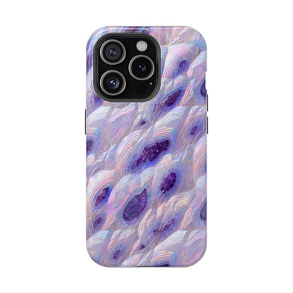 Amethyst Geode: Iridescent Purple Crystal MagSafe Case
