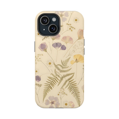 Pressed Wildflowers Vintage Herbarium Magnetic Case