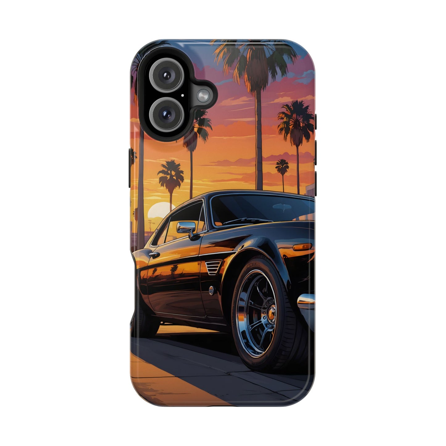 Pacific Cruiser: Cinematic Muscle Car Sunset MagSafe Case