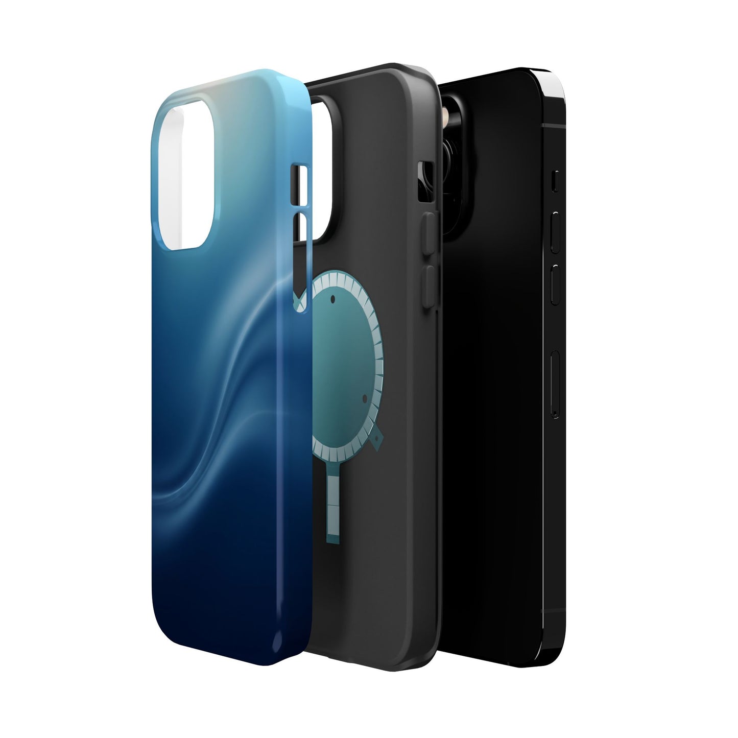 Blue Wave Abstract Magnetic Impact Case