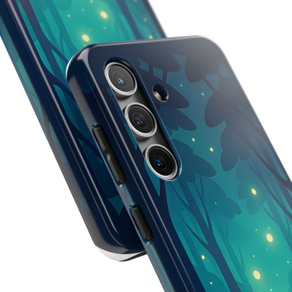 Enchanted Forest Fireflies Case - Mystic Nature Tough Cover for iPhone & Samsung