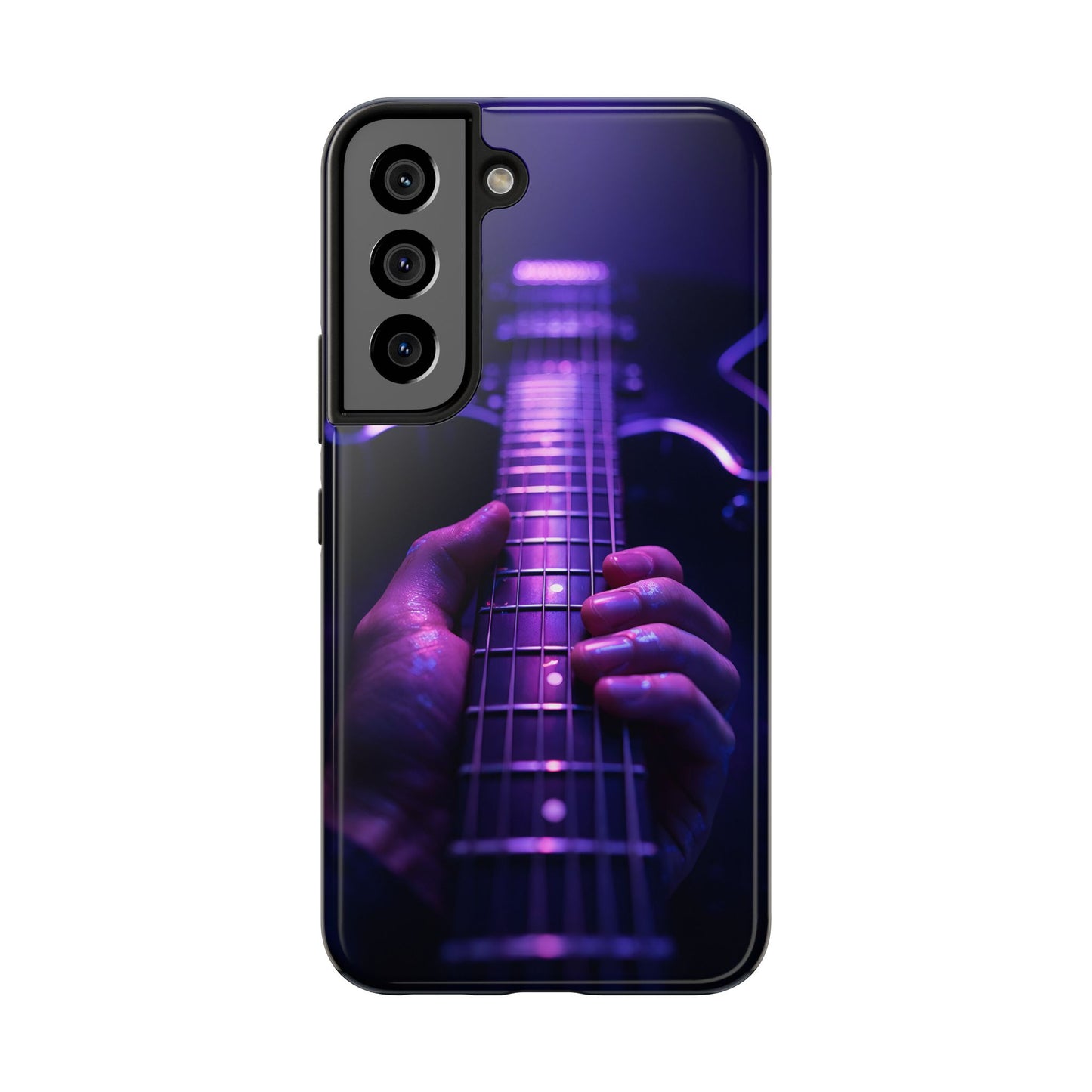 Neon Electric Guitar Tough Case - Purple Stage POV Cover for iPhone & Samsung