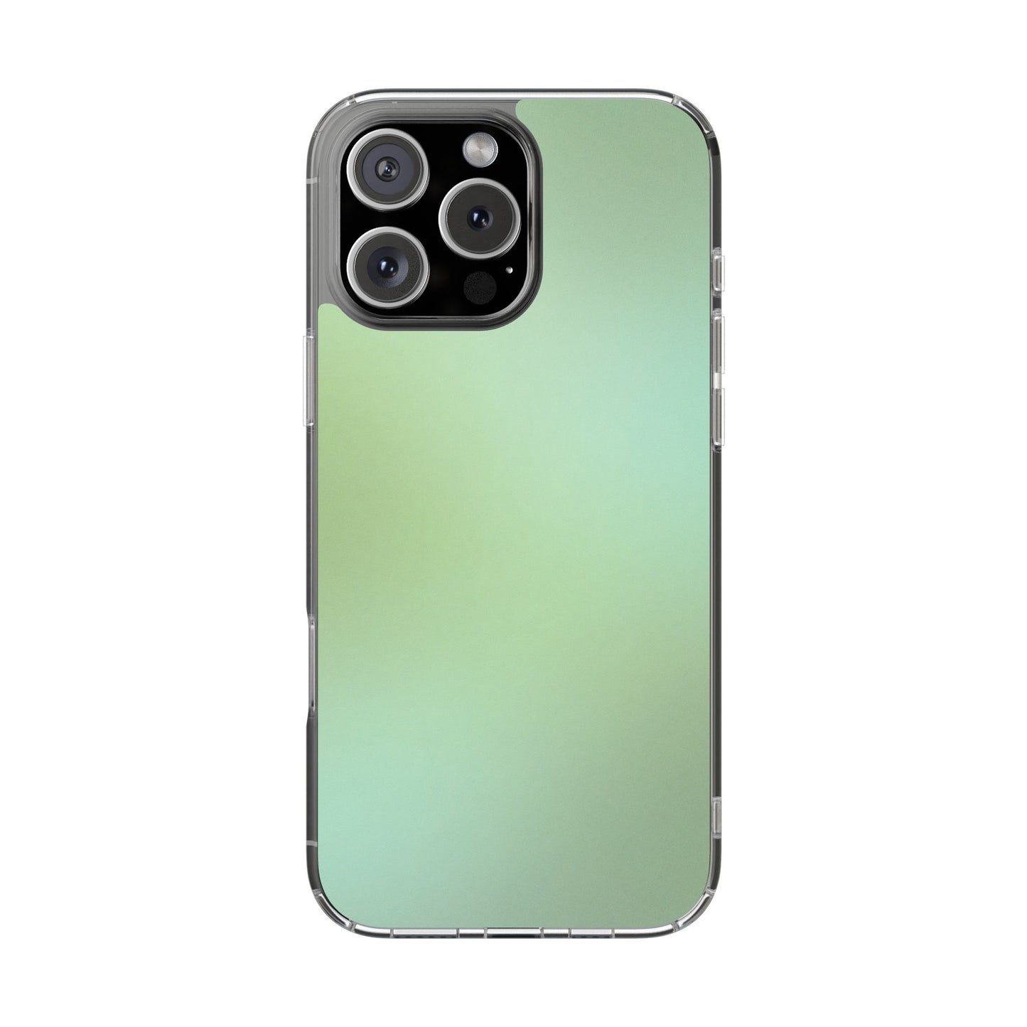 Soft Sage Aura Clear Case - MagSafe Compatible Mint Gradient Cover