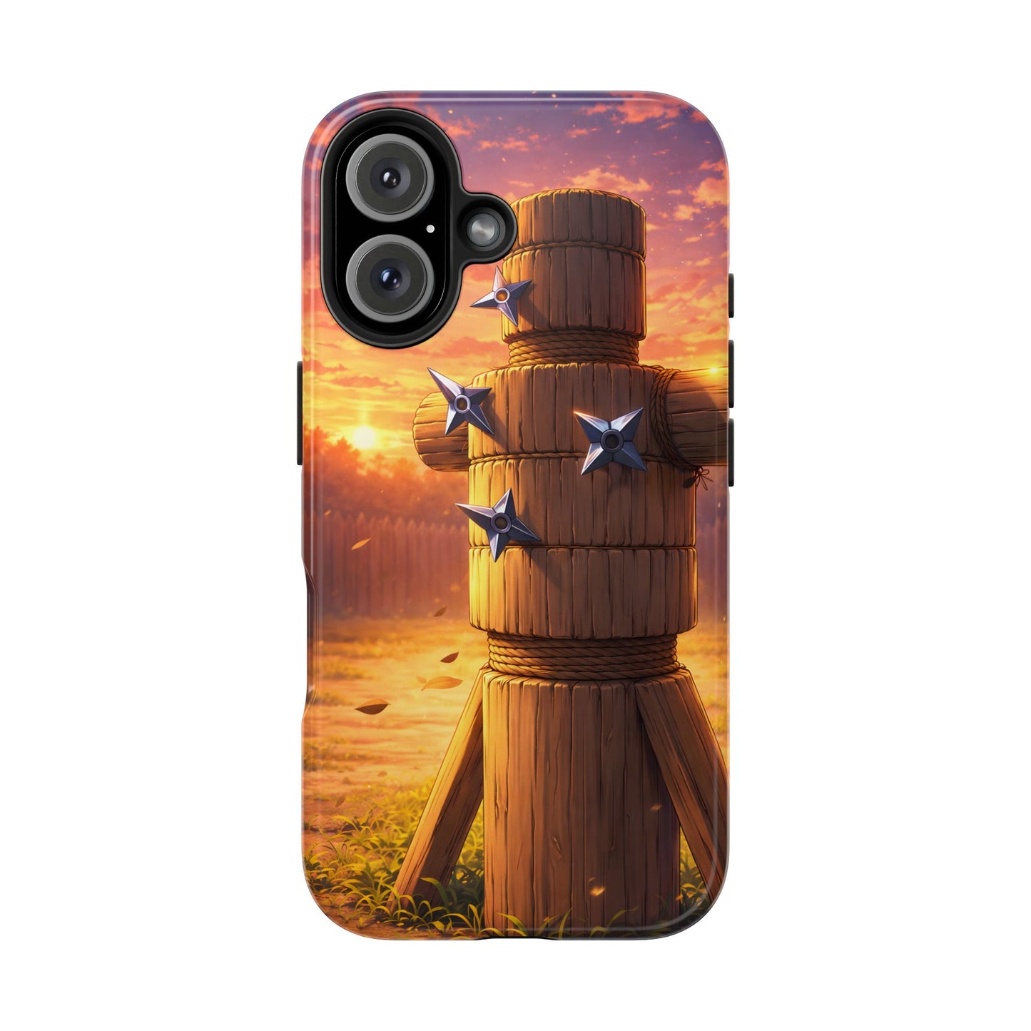 Sunset Ninja Training Tough Case - Shuriken Dojo Cover for iPhone & Samsung