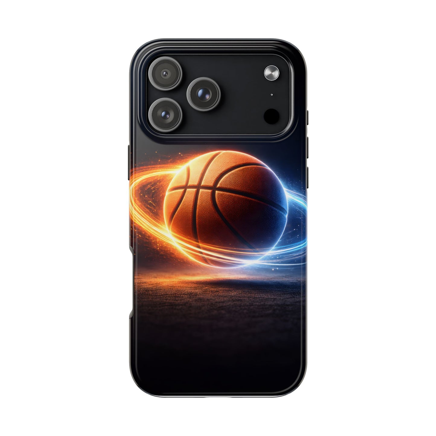 Cosmic Basketball Energy Tough Case - Neon Rings Athletic Cover for iPhone & Samsung