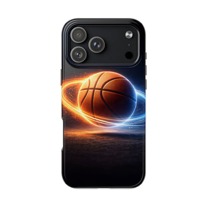 Cosmic Basketball Energy Tough Case - Neon Rings Athletic Cover for iPhone & Samsung