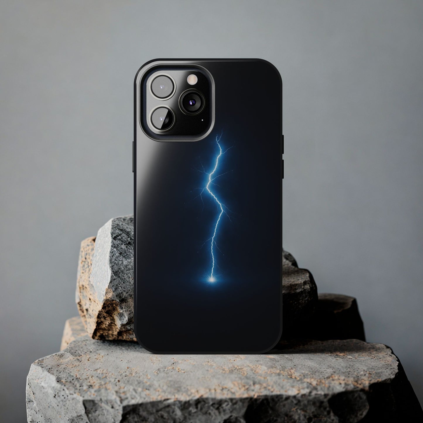 Blue Lightning Bolt Tough Case - Deep Sky Electric Cover for iPhone & Samsung