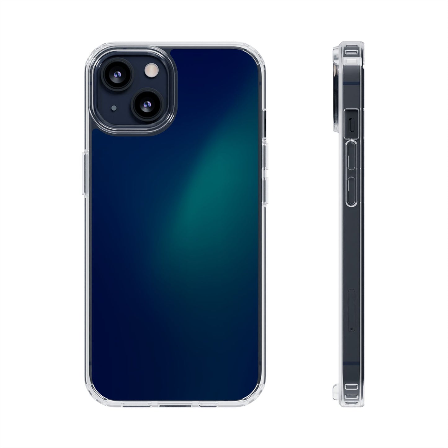 Deep Aurora Clear Case - MagSafe Compatible Teal Glow Gradient