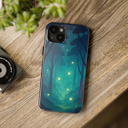 Enchanted Forest Fireflies Case - Mystic Nature Tough Cover for iPhone & Samsung