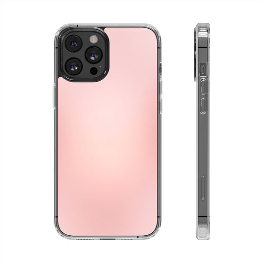 Soft Blush Pink Minimalist Clear Case - Sleek Matte Aesthetic Cover
