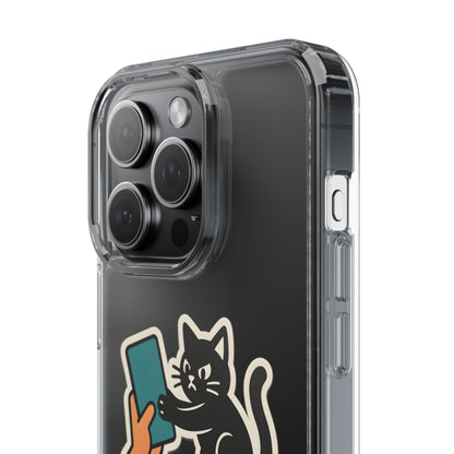 Clear "Put Your Phone Down" Cat Case - Funny Sarcastic Transparent Cover