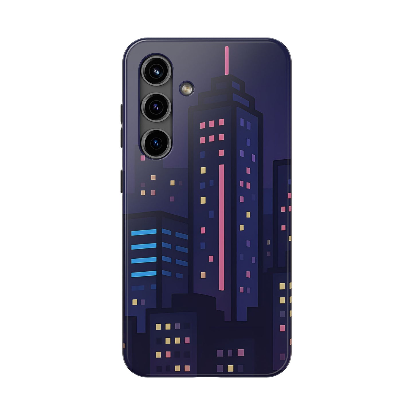 Lo-Fi Night City Tough Case - Pastel Urban Skyline Cover for iPhone & Samsung