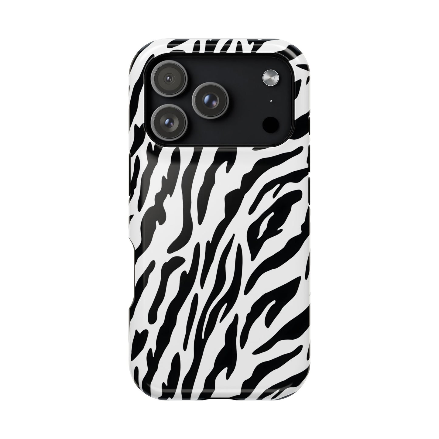 Monochrome Safari: Classic Black & White Zebra MagSafe Case