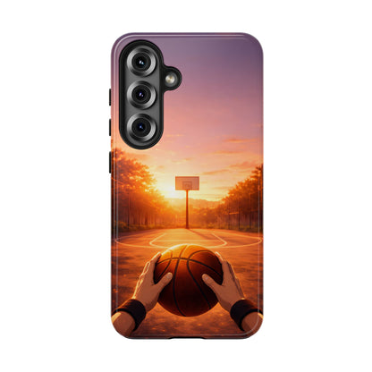 Golden Hour Court Tough Case - Immersive Basketball POV Protective Cover