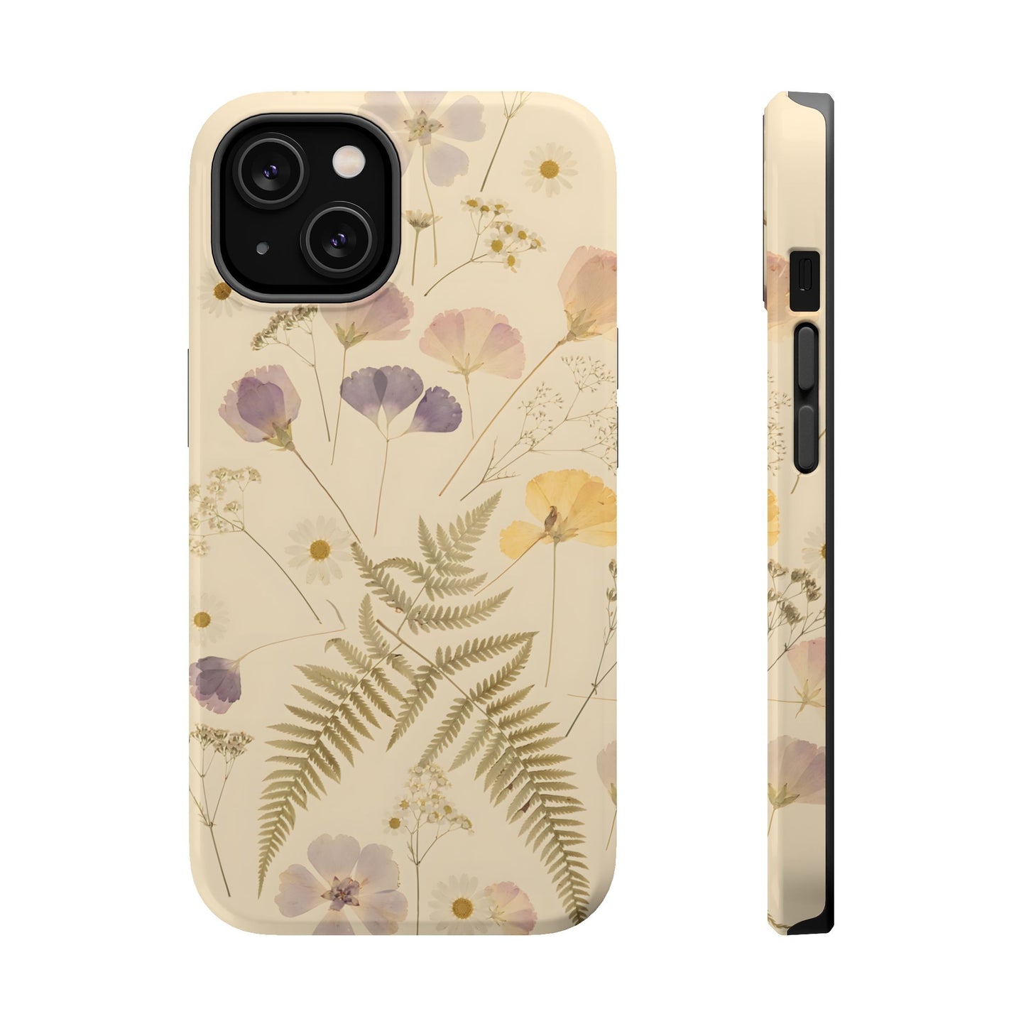 Pressed Wildflowers Vintage Herbarium Magnetic Case
