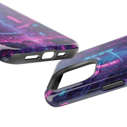 Neo-Tokyo Nights: Premium Cyberpunk Cityscape MagSafe Case
