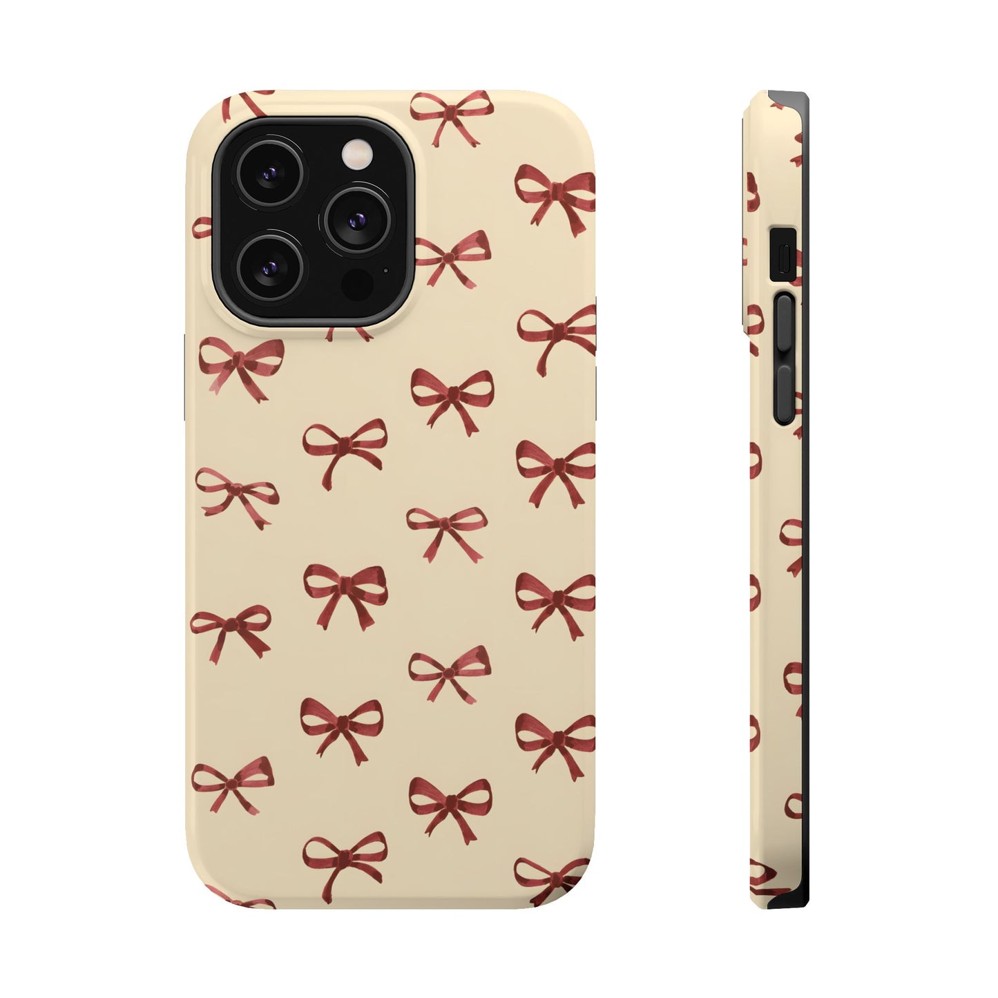 Burgundy Bows Coquette Magnetic Tough Case