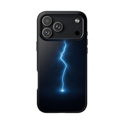 Blue Lightning Bolt Tough Case - Deep Sky Electric Cover for iPhone & Samsung
