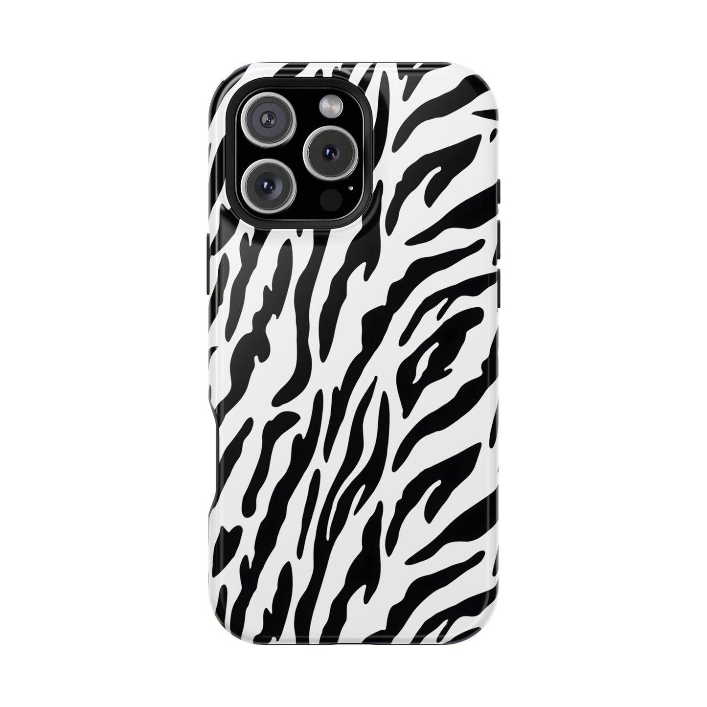 Monochrome Safari: Classic Black & White Zebra MagSafe Case