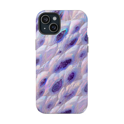 Amethyst Geode: Iridescent Purple Crystal MagSafe Case