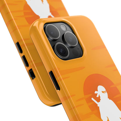 Sunset Shinobi Silhouette Tough Case - Minimalist Ninja Cover for iPhone & Samsung