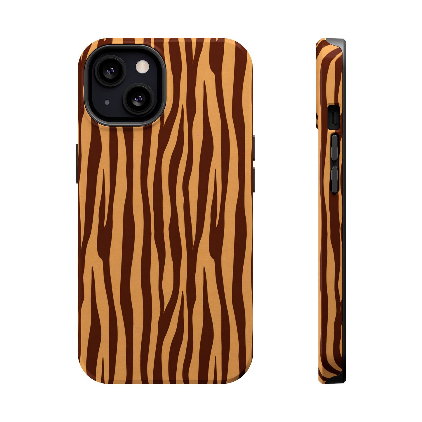 Safari Chic: Warm Caramel Tiger Print MagSafe Case