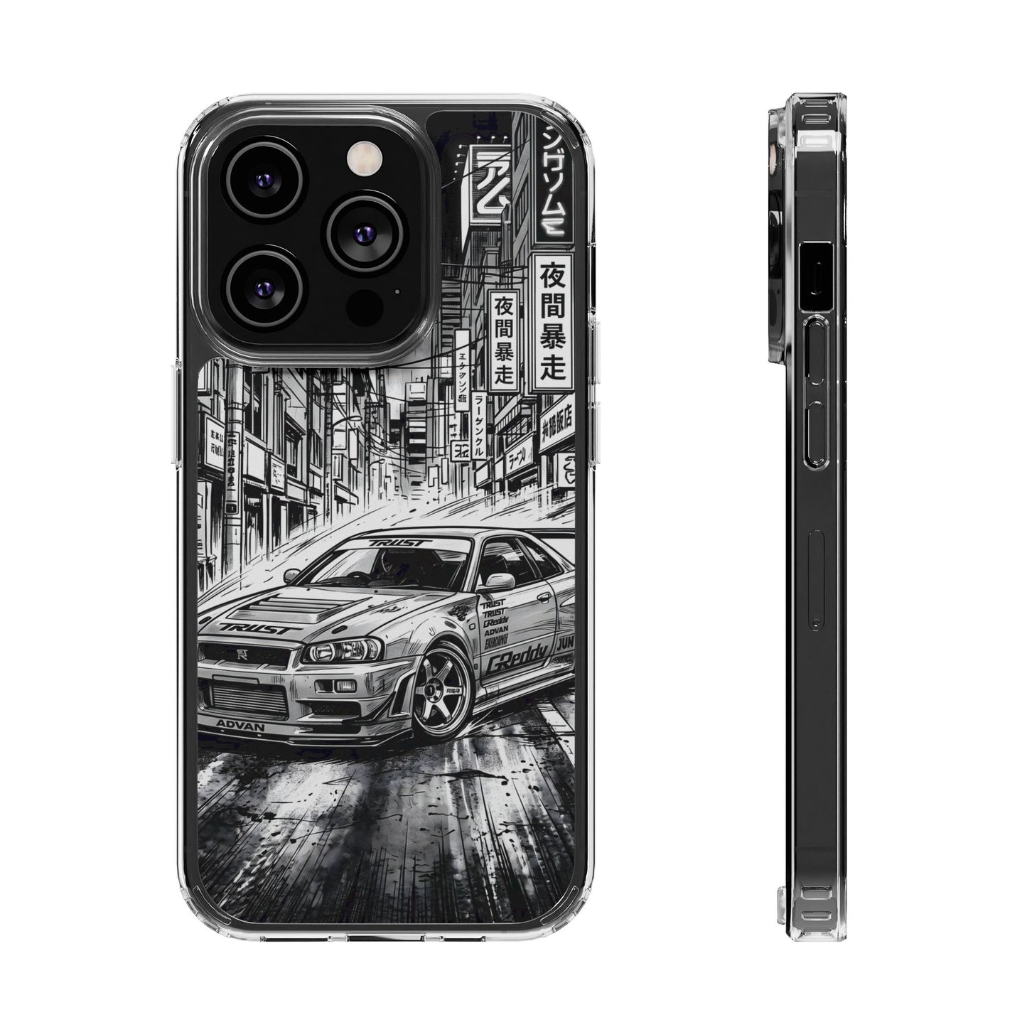 Tokyo Night Drift Manga Case - MagSafe Compatible JDM Clear Cover