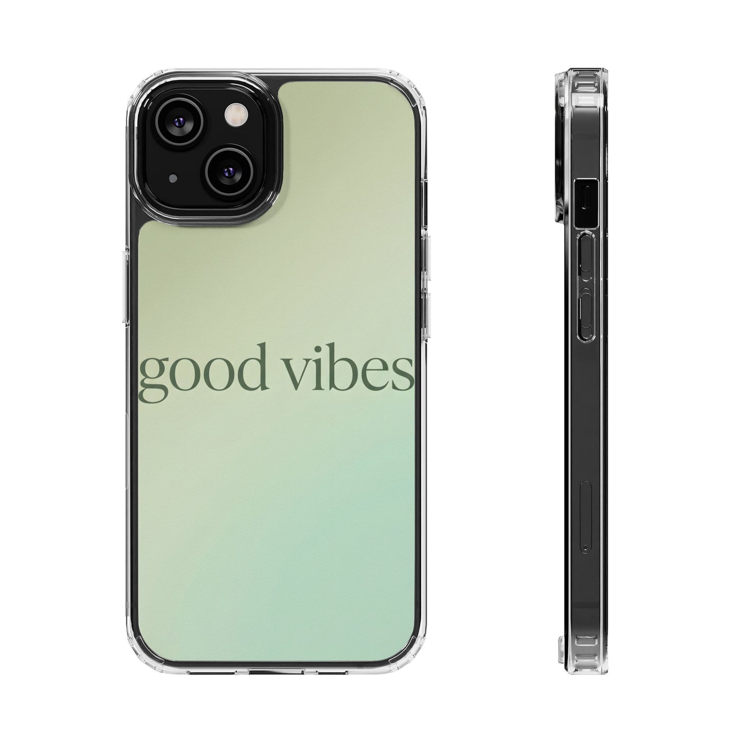 Good Vibes Sage Green Aura Case - MagSafe Compatible Aesthetic Cover