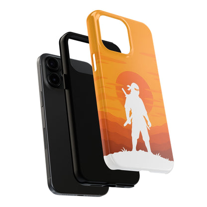 Sunset Shinobi Silhouette Tough Case - Minimalist Ninja Cover for iPhone & Samsung