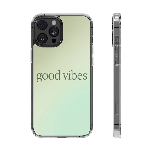 Good Vibes Sage Green Aura Case - MagSafe Compatible Aesthetic Cover