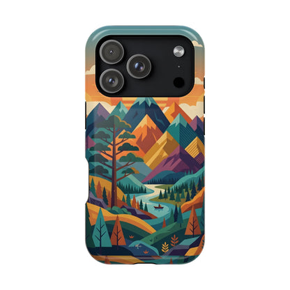 Retro Sunset Mountain Magnetic Impact Case