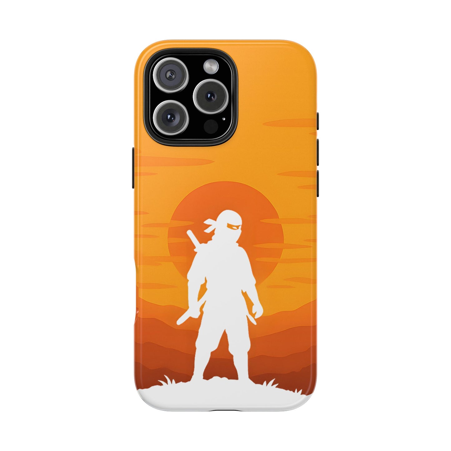 Sunset Shinobi Silhouette Tough Case - Minimalist Ninja Cover for iPhone & Samsung