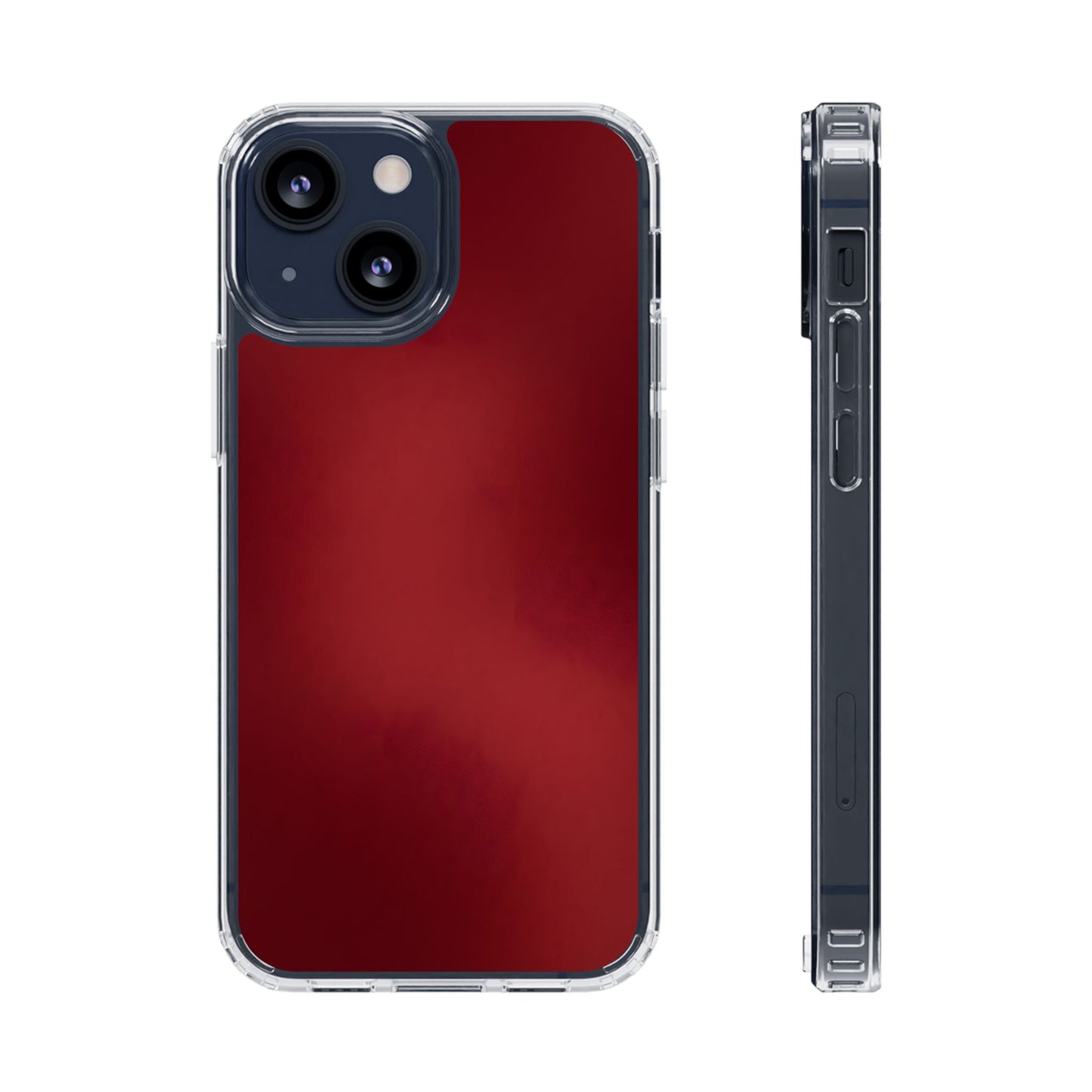 Deep Crimson Aura Clear Case - Premium MagSafe Minimalist Cover