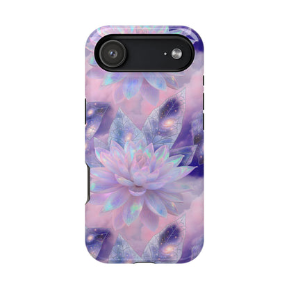 Ethereal Aura: Cosmic Iridescent Lotus MagSafe Case