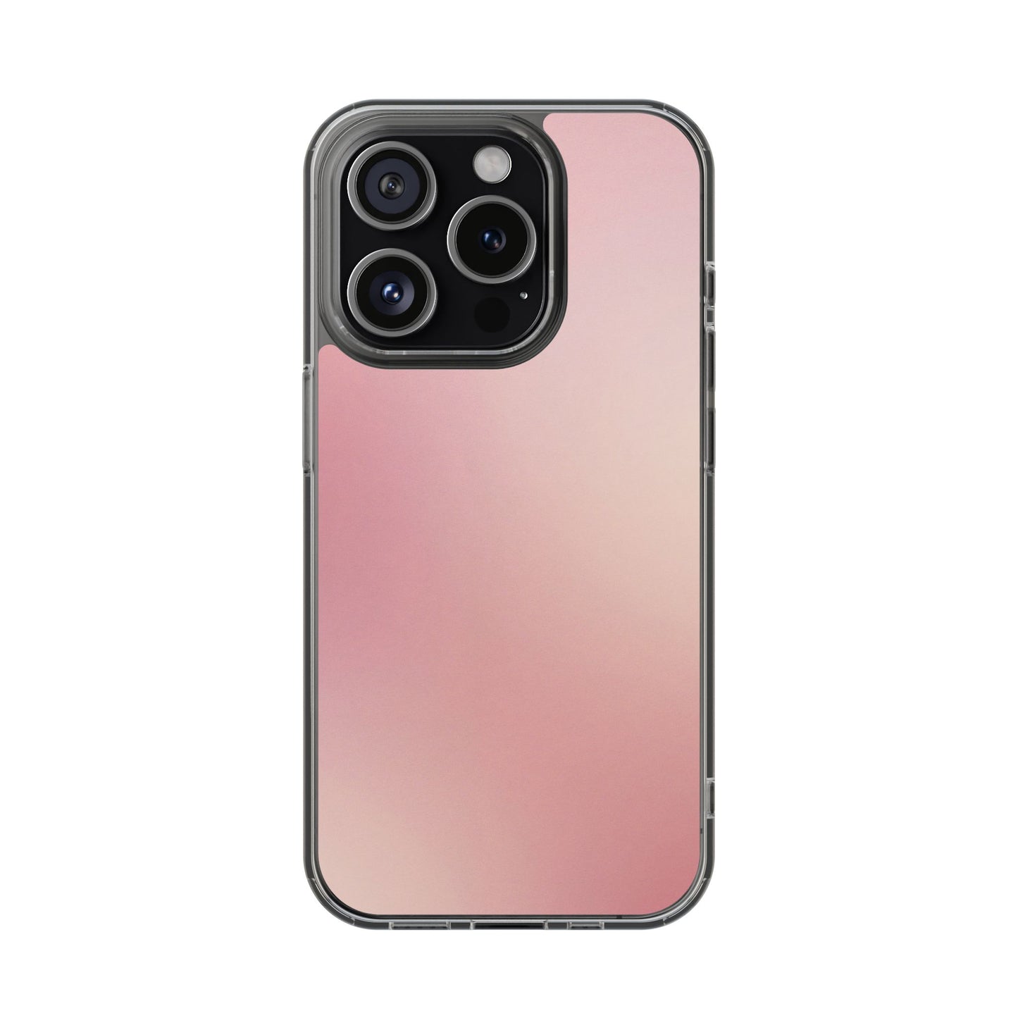 Soft Rose Aura Clear Case - MagSafe Compatible Blush Gradient Cover