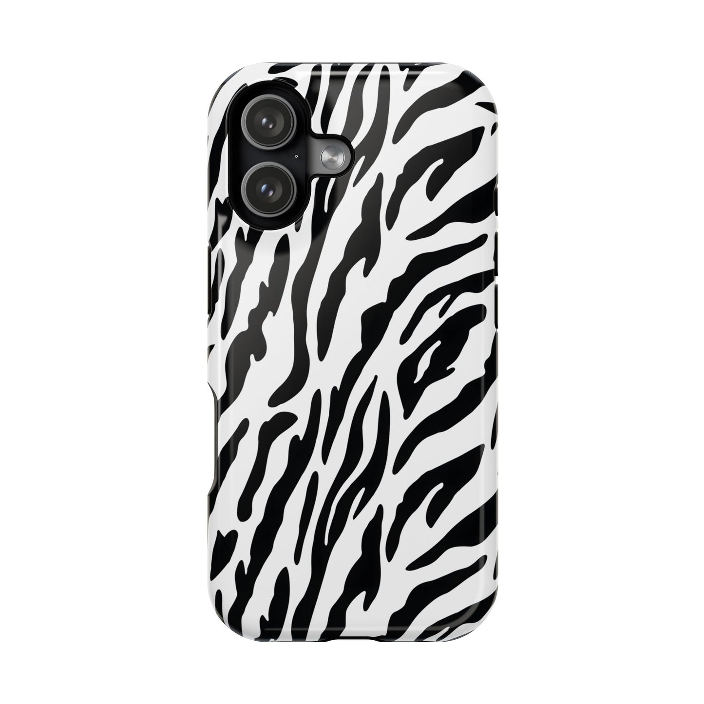 Monochrome Safari: Classic Black & White Zebra MagSafe Case